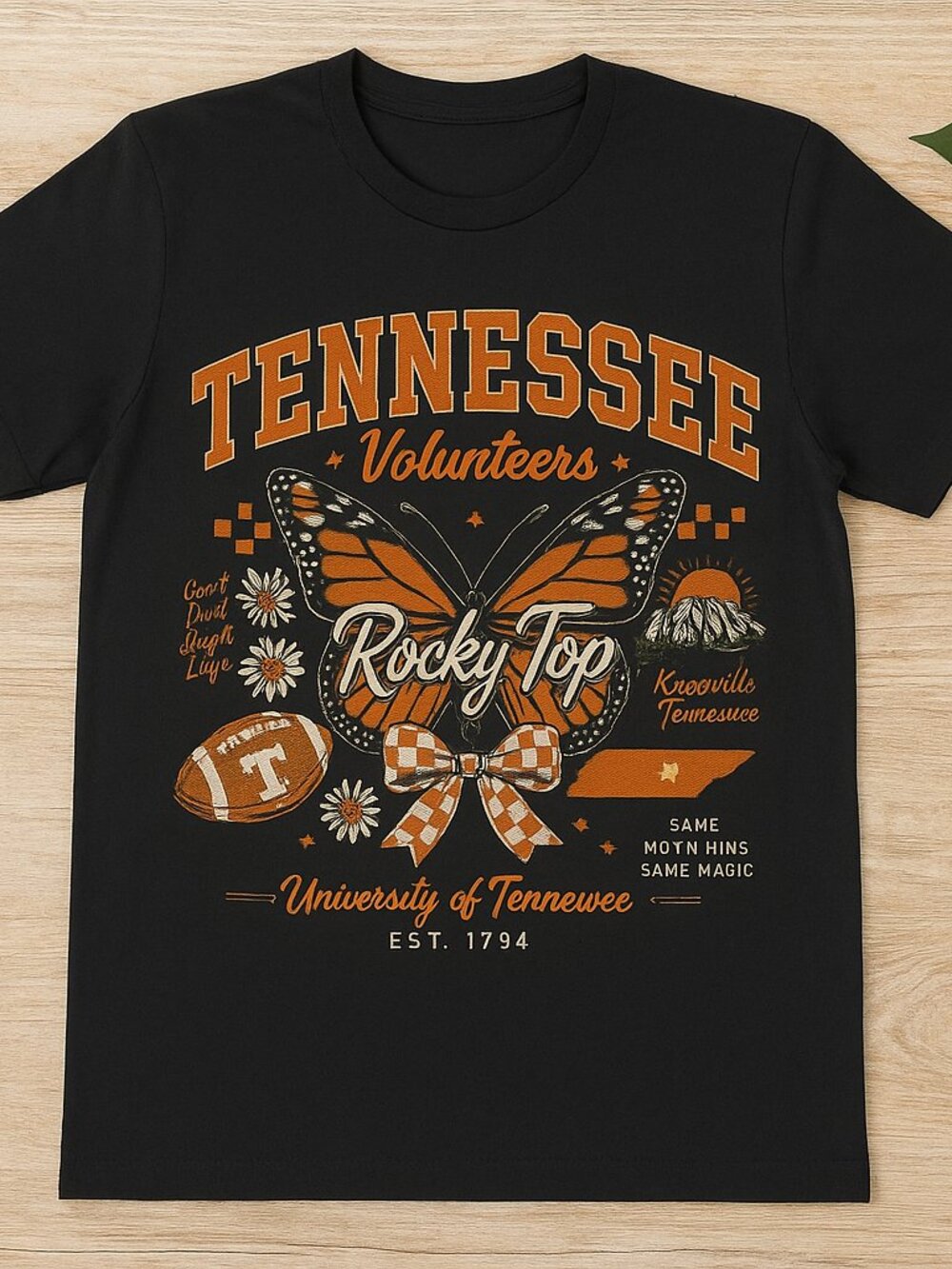 Tennessee Volunteers Rocky Top Butterfly Graphic Tee